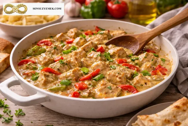 Kremalı Tavuk Sote Tarifi (Lokum Gibi Yumuşacık) tarifi